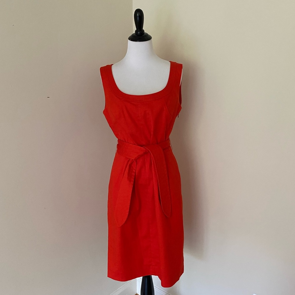 NWT Tory Burch ‘Leena’ Tie Waist Vibrant Red Sheath Dress - Size 8